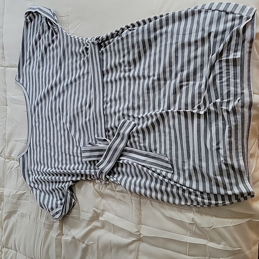 Amazon striped belted dress